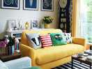 Trang trí phòng khách sinh động với sofa màu sắc