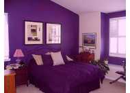 Không gian phòng ngủ mới lạ với gam màu tím
