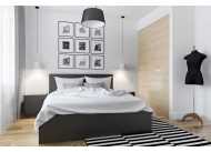 Trang trí phòng ngủ ấn tượng với màu đen-trắng